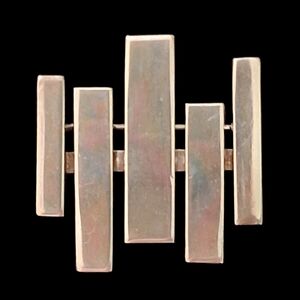 Sterling Silver Modernist Geometric Brooch